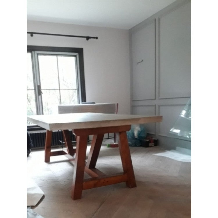 Lightweight Concrete Dining Table 39x86.5 - Barocco Valhalla
