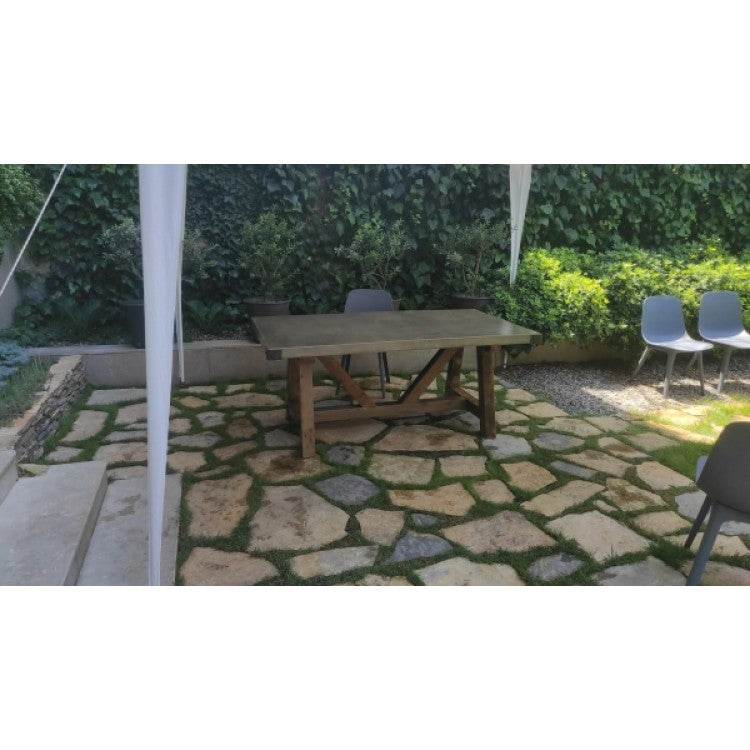 Lightweight Concrete Dining Table 39x86.5 - Barocco Valhalla