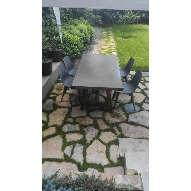 Lightweight Glass Fiber Reinforced Concrete Dining Table Barocco Valhalla 43 x 126