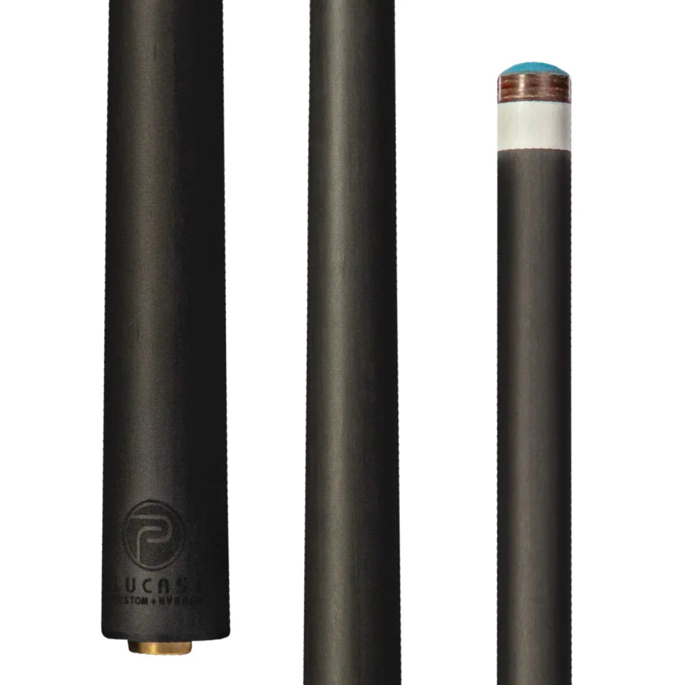 Lucasi Pinnacle LP20 Black/Imitation Bone Cue With Carbon Fiber Tech Shaft