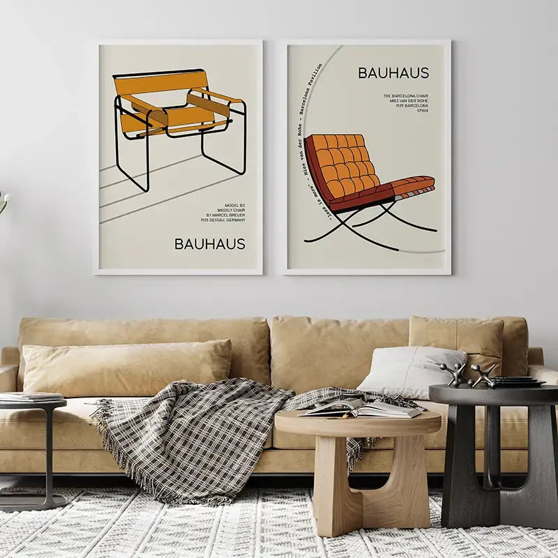 Bauhaus Canvas Posters Modern Art