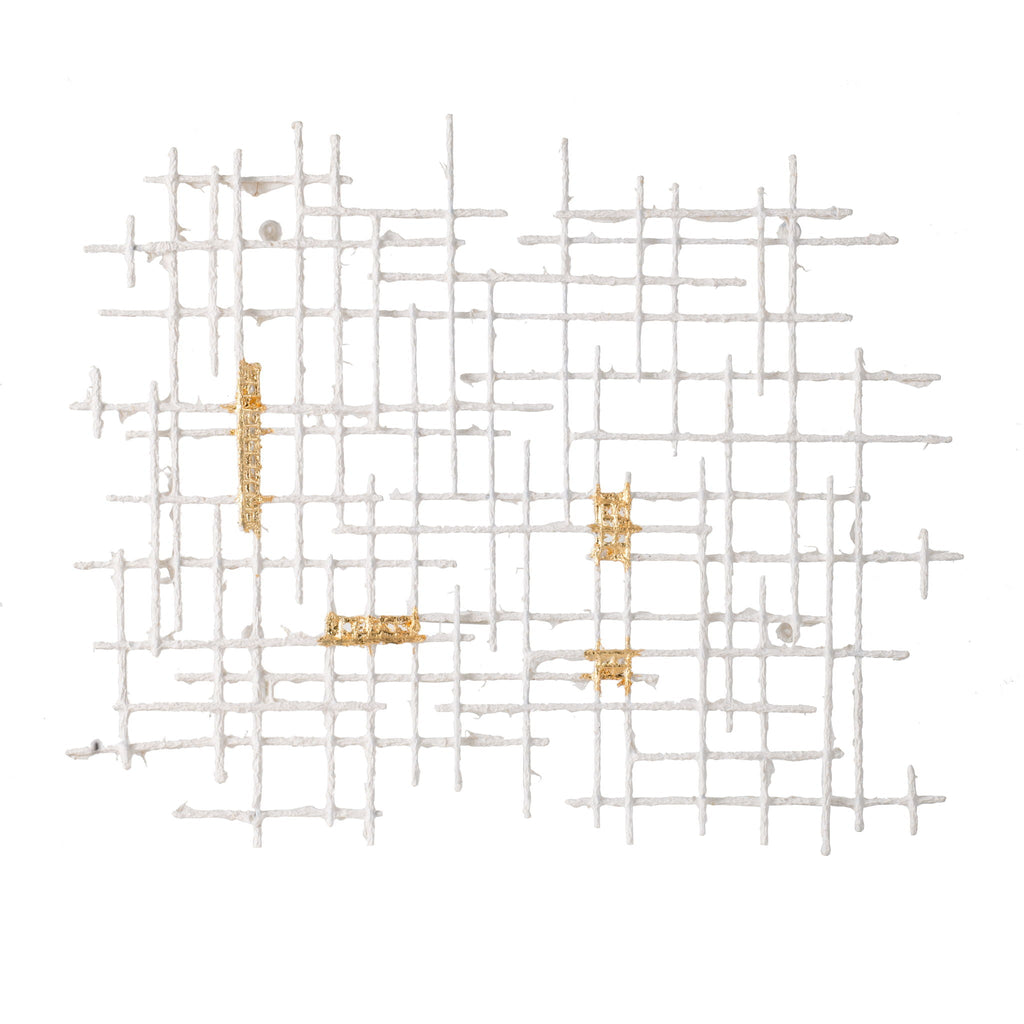 Iron Wall Decor - White / Gold