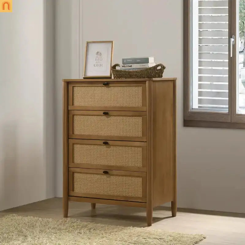 Bedroom Set Queen Walnut Textured Headboard Dresser Nightstand 5pc