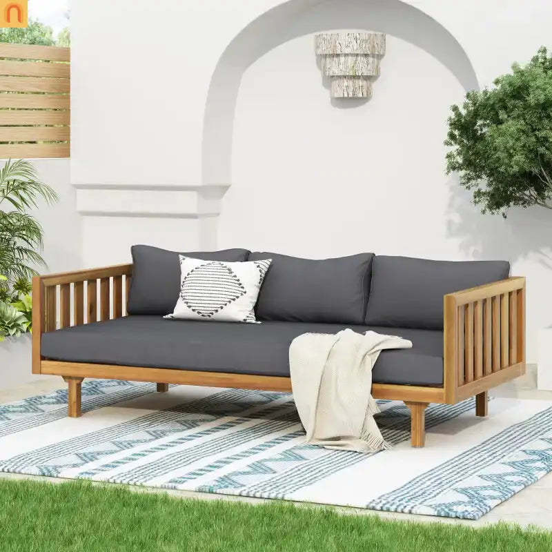 Outdoor Patio Acacia Wood Teak Slat Panel Water-Resistant 67.5in