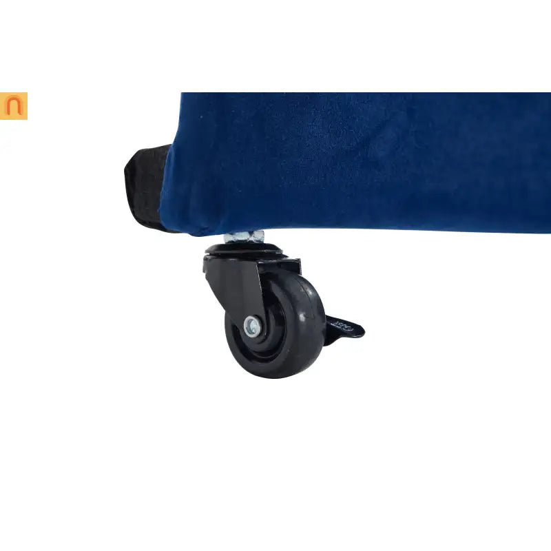 Bed Frame Daybed Velvet Navy Diamond Grid Pull-Out Trundle Full