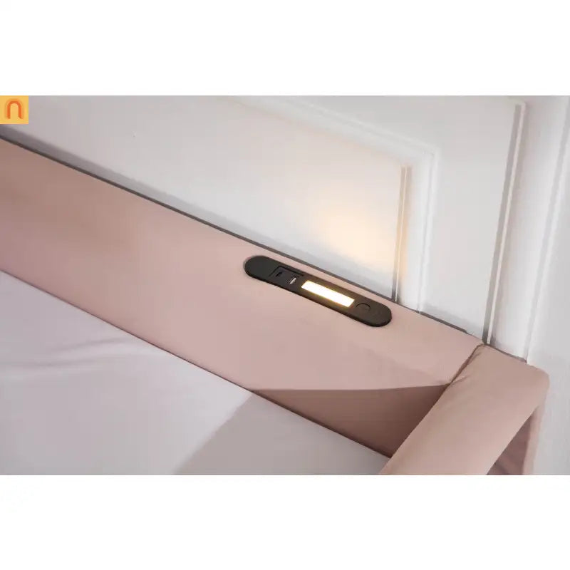 Bed Frame Daybed Velvet Pink Diamond Grid Pull-Out Trundle Full