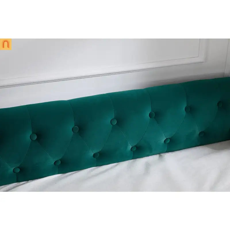 Twin Daybed Velvet Emerald Button Tufted USB Side Pockets