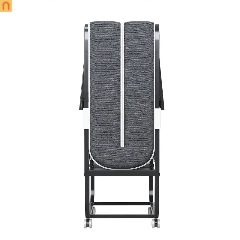 Bed Frame Rollaway Folding Metal Black Twin Memory Foam 74.8in