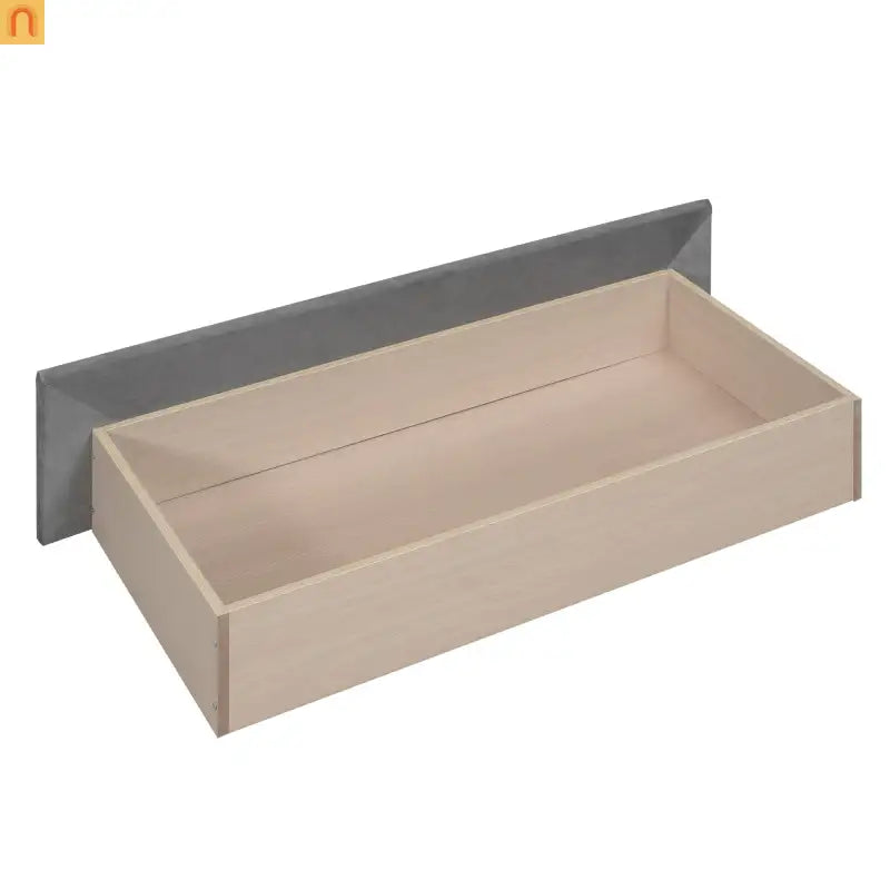 Bed Frame Daybed Velvet Gray Twin Storage Drawers Wood Slats 79in