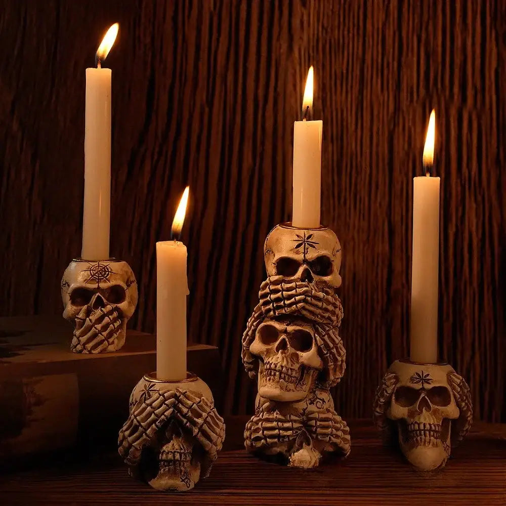 DecorBites™ Bone Skeleton Candlestick Holder Halloween Home Decoration