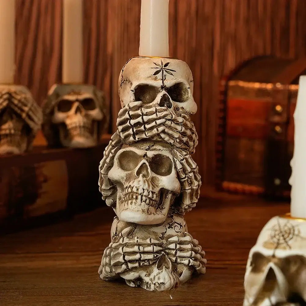 DecorBites™ Bone Skeleton Candlestick Holder Halloween Home Decoration
