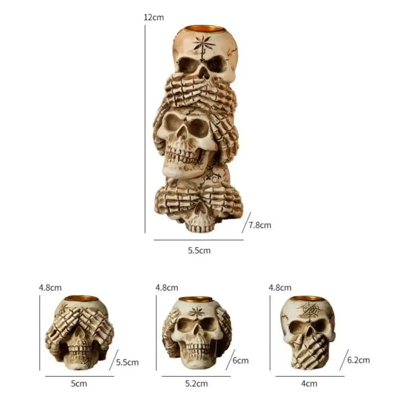 DecorBites™ Bone Skeleton Candlestick Holder Halloween Home Decoration