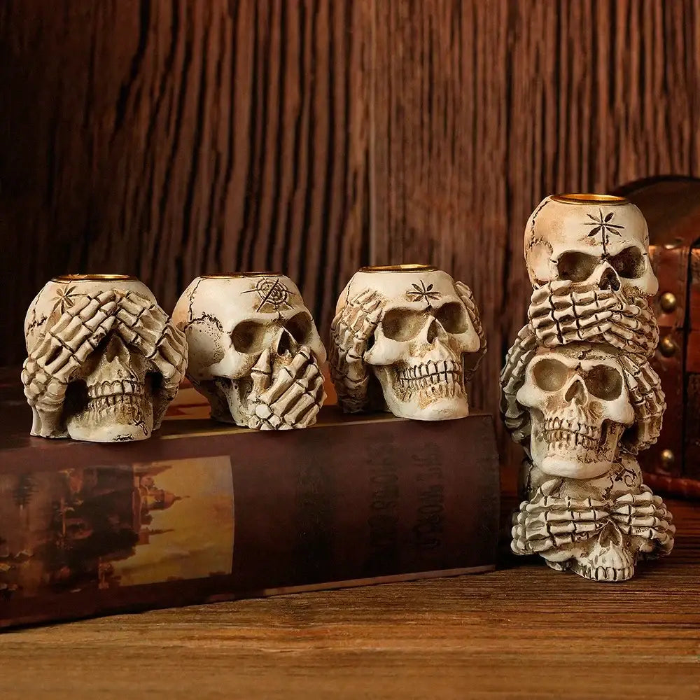 DecorBites™ Bone Skeleton Candlestick Holder Halloween Home Decoration