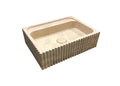 Beige Travertine Rectangular Wall Mount Bathroom Sink 20 x 24