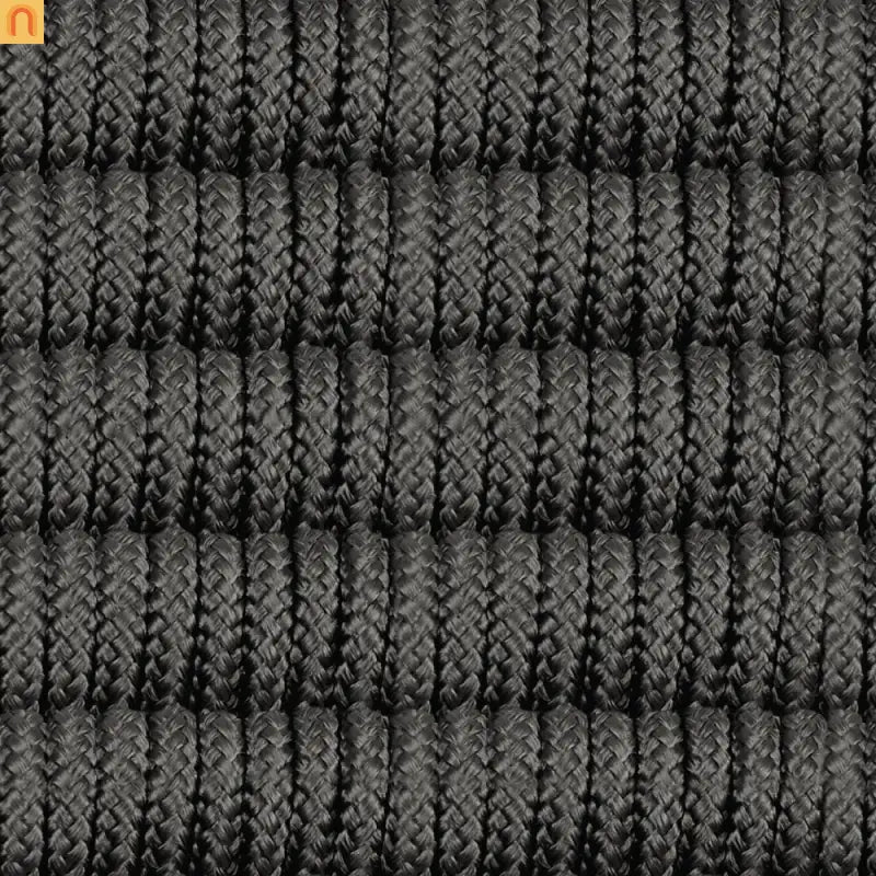 Outdoor Bench Eucalyptus Wood Charcoal Rope 71in Modern