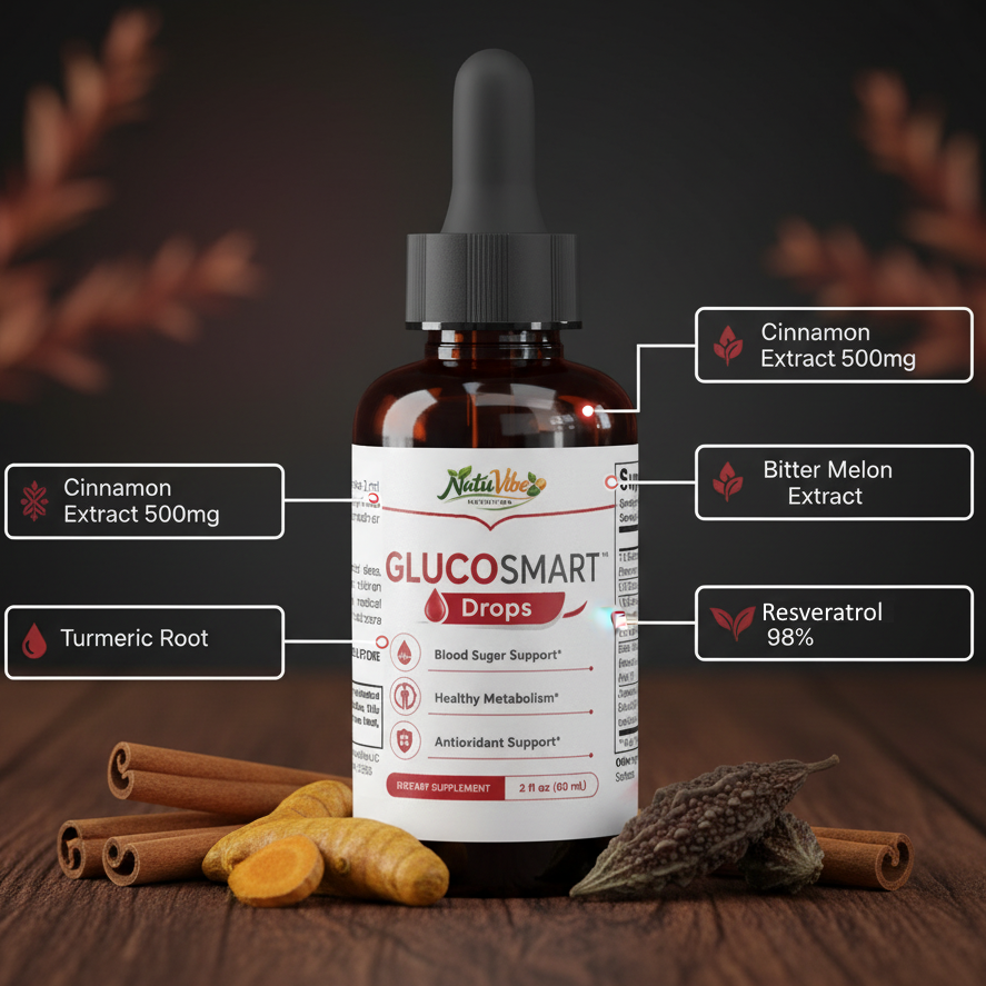 GlucoSmart Herbal Glucose Wellness Drops 2-Pack, 2 x 60ml
