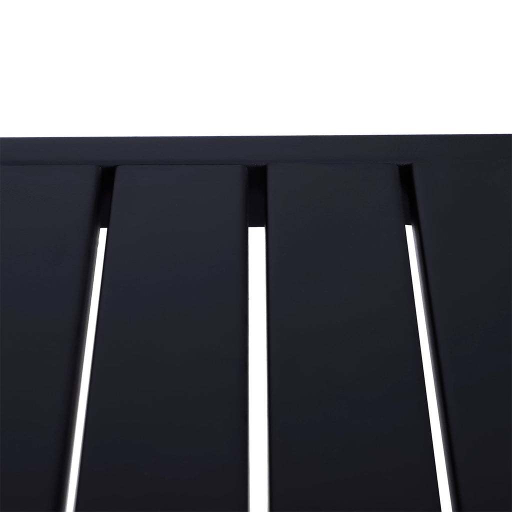 Outdoor Bar Set PE Rattan Black 3 Piece High Table 2 Bar Chairs Footrest