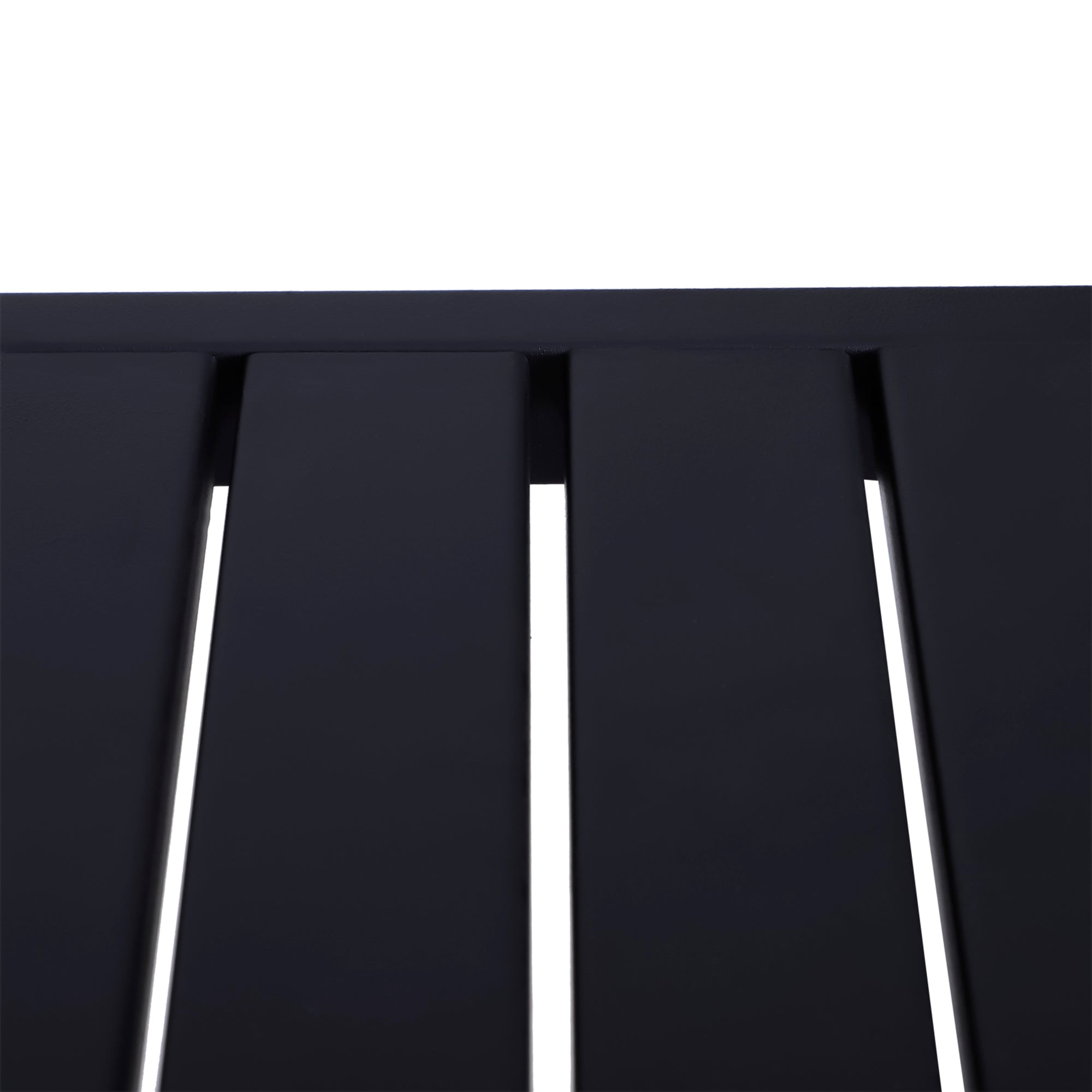 Outdoor Bar Set PE Rattan Black 3 Piece High Table 2 Bar Chairs Footrest
