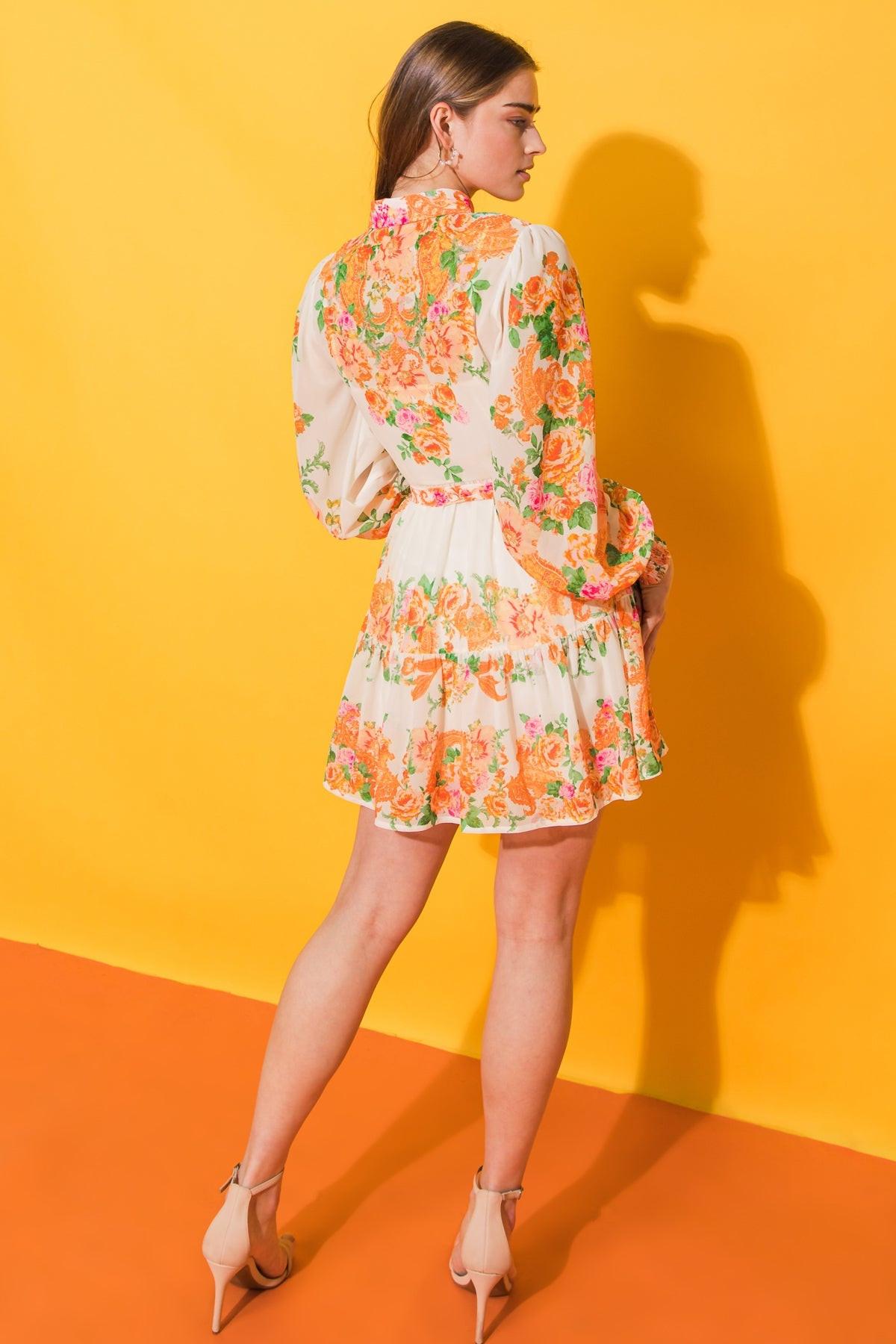 FURTHERST THING WOVEN MINI DRESS