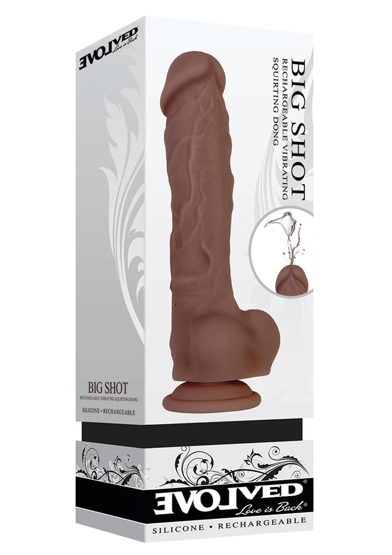 Big Shot Rechargeable Vibrating and Squirting Dong with Balls