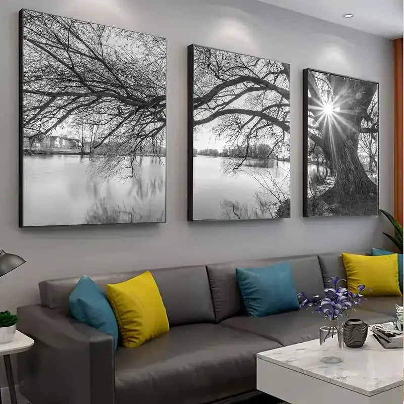 Big Tree Sunset Canvas Posters
