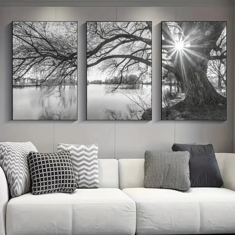 Big Tree Sunset Canvas Posters