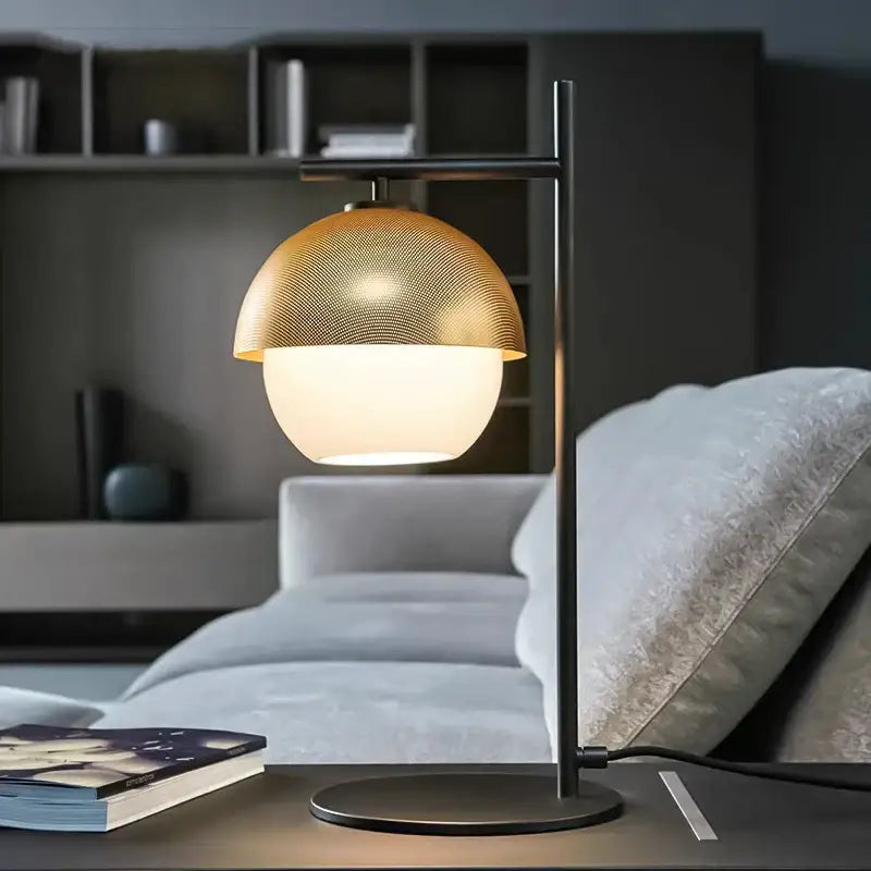 DecorBites™ Black Metal Arm Glass Ball Designer Wall Lamp Luxury Fixture