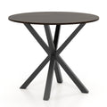 36 Inch Wood Dining Table with Intersecting Pedestal Base for 2-4 People