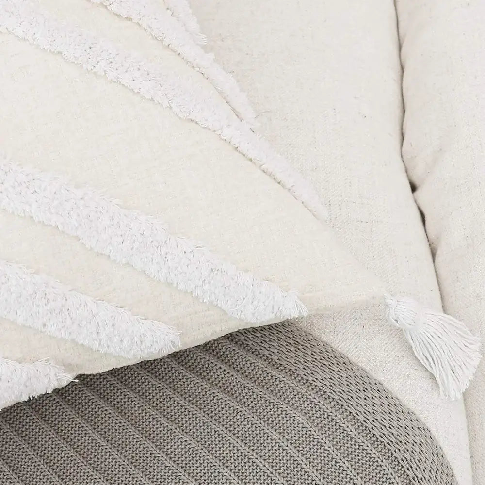 DecorBites™ Bohemian Chenille Pillowcase Geometric Pattern Tufted Tassel Sofa Cushions