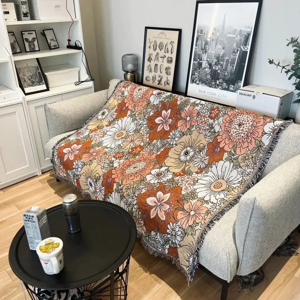 DecorBites™ Bohemian Floral Leisure Blanket