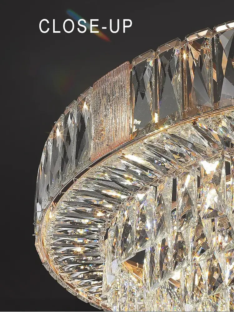 Brass multi tiered decorbites crystal ceiling chandelier living room