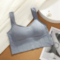 Mandotos Breathable Sports Bra Women Seamless Yoga Top Shockproof Crop Push Up Gym Workout