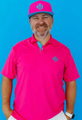 Brianna Cannon - BC Men’s Hot Pink and Turquoise Golf Polo