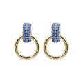 Brianna Cannon - Blue Crystal & Gold Knocker Earrings