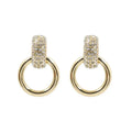 Brianna Cannon - Clear Crystal & Gold Knocker Earrings