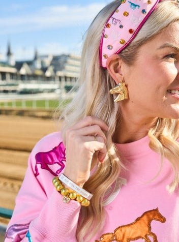 Brianna Cannon Gold Horse Stud Earrings