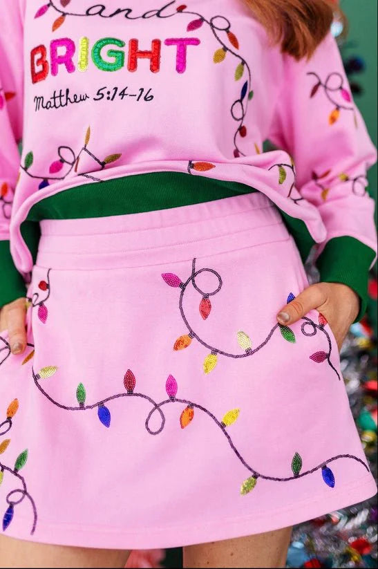 Brianna Cannon • Merry & Bright Christmas Lights Skort