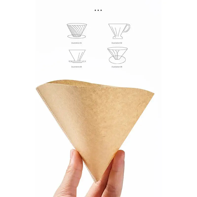 DecorBites™ Coffee Cone Filter Paper for Handmade Brewing