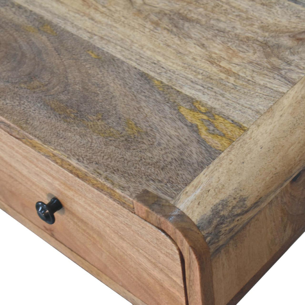 Curved Writing Desk - Oak