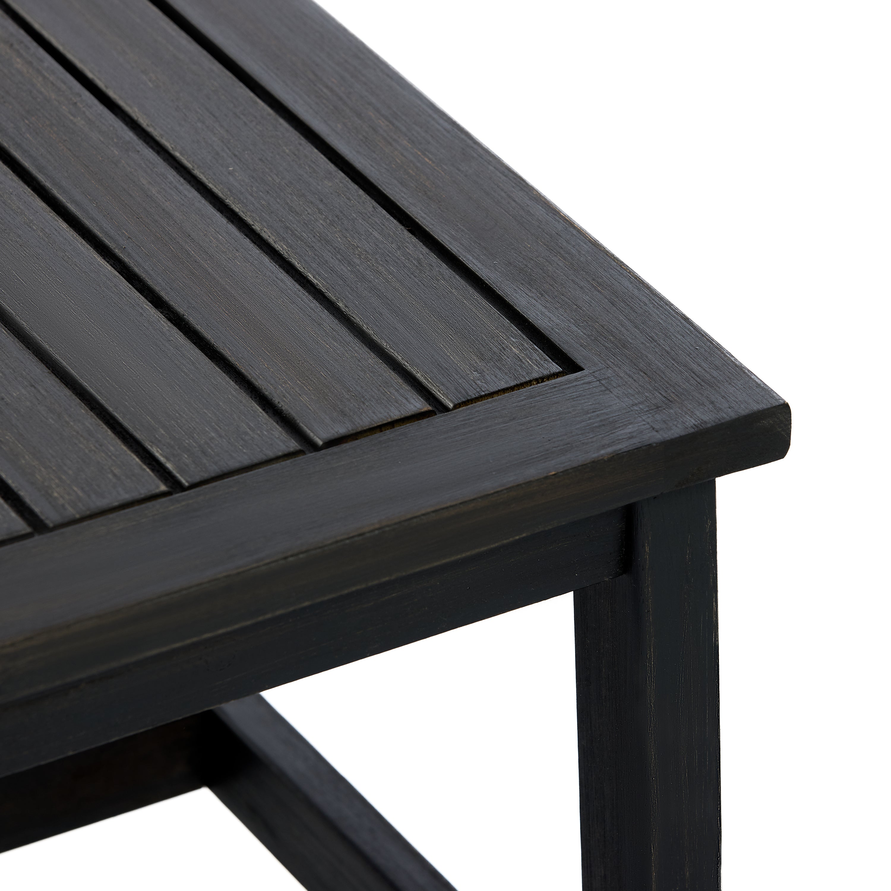 Outdoor Sofa Set Acacia Wood Textilene 4 Piece Gray White Seats 4