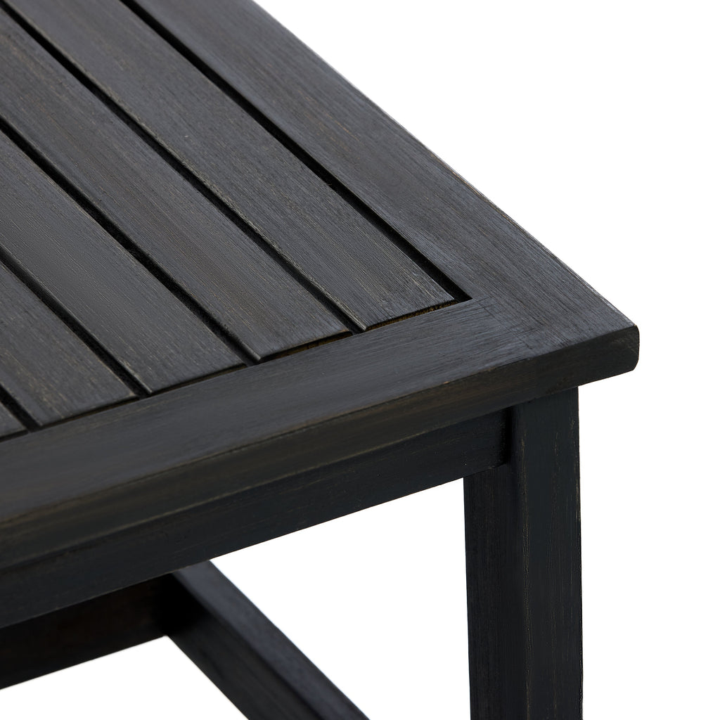 Outdoor Sofa Set Acacia Wood Textilene 2 Piece Dark Gray White Cushion