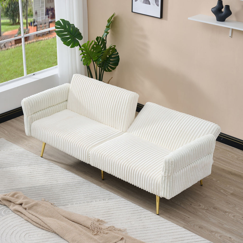Luxury Foldable Double Sofa Bed With Folding Armrests