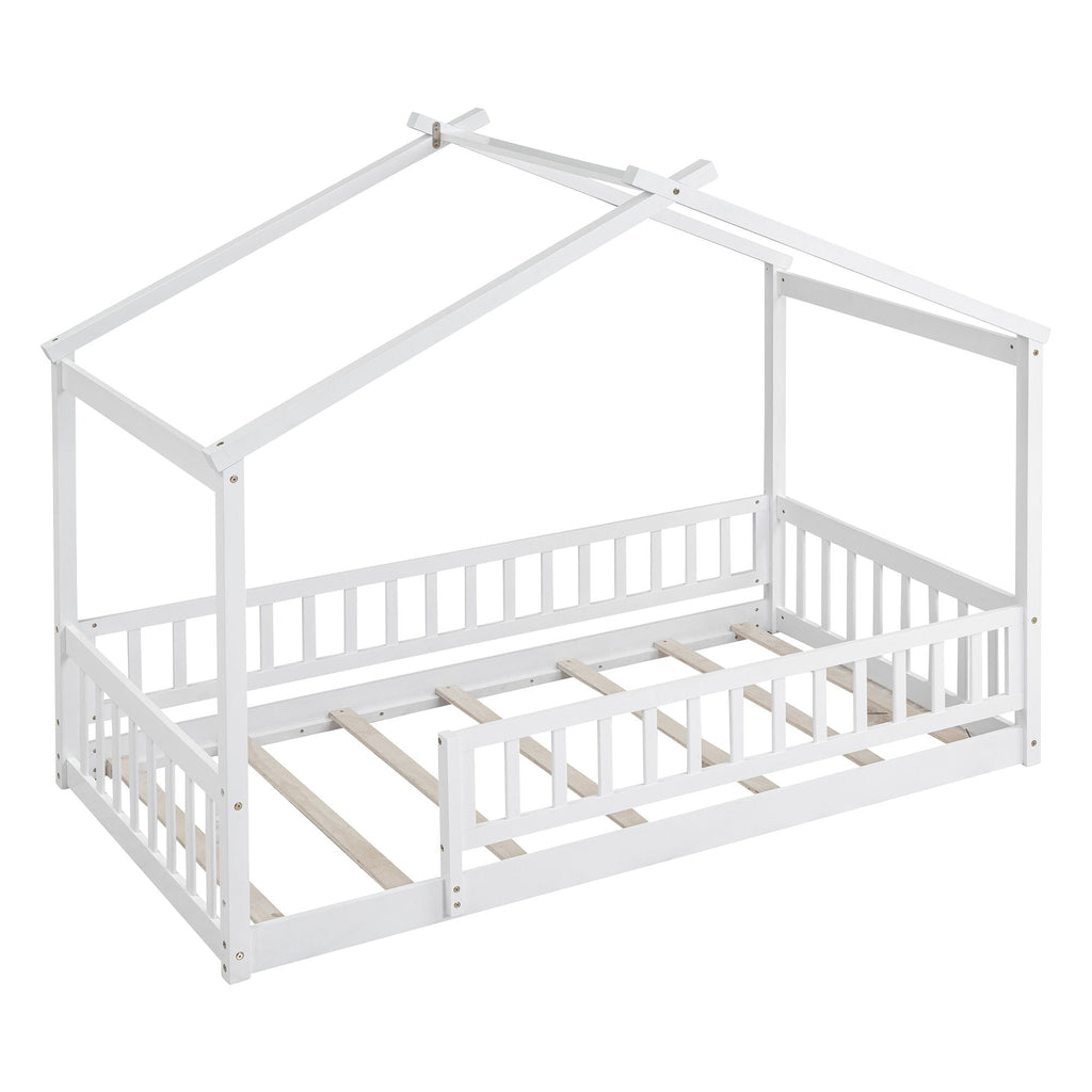 Bed House Bed Frame With Fence