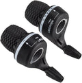 microSHIFT MS25 Twist Shifter Set - 6-Speed Triple Shimano Compatible Black