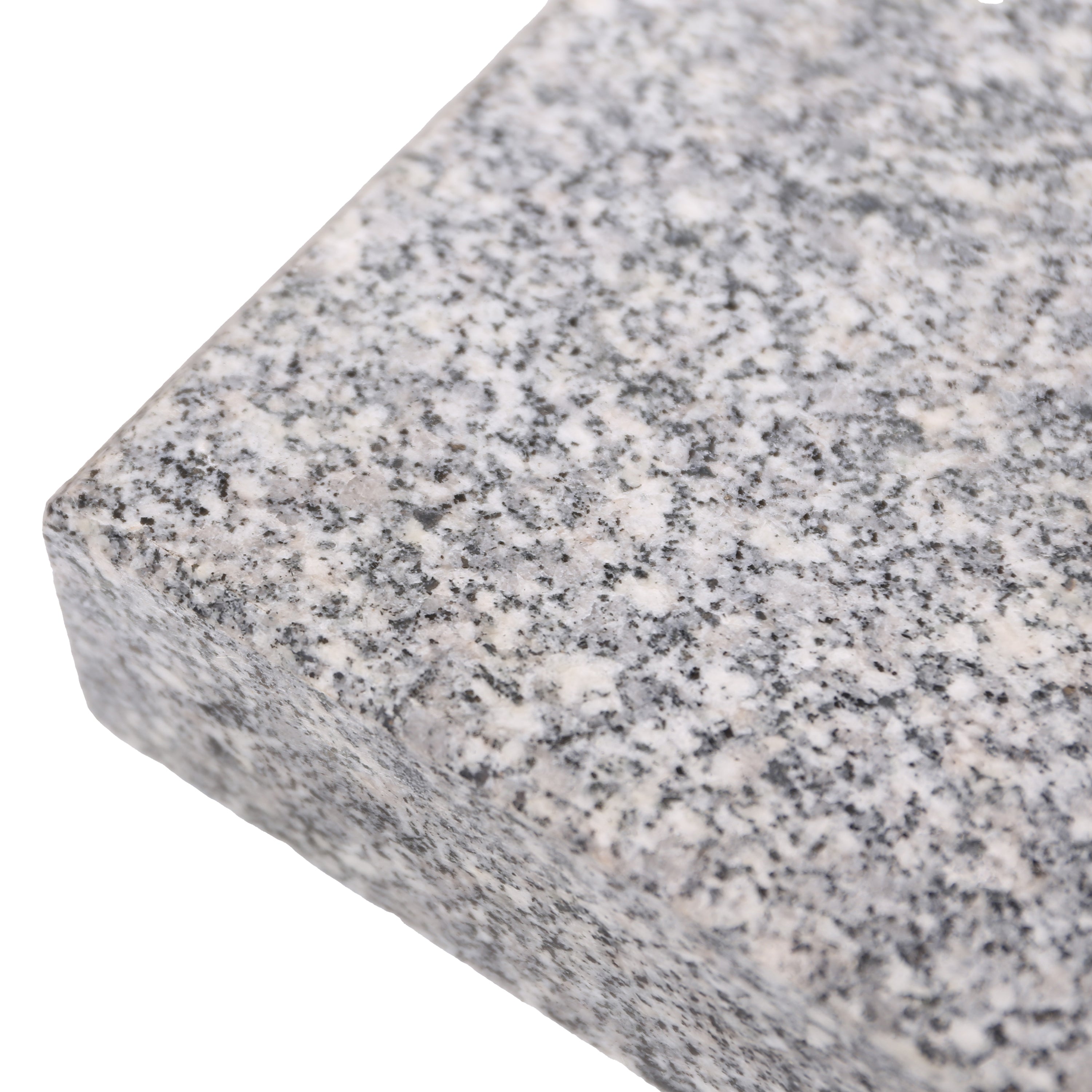 Patio Umbrella Base Square Granite Stainless Steel Gray 55 LB 15.75 In