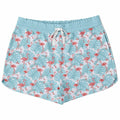 Flamingo Blue Floral Loose Shorts