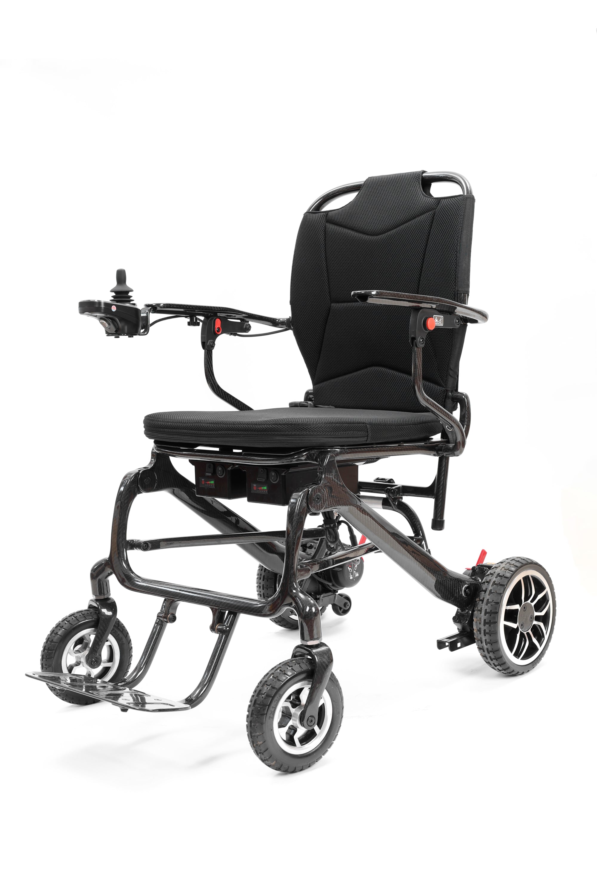 Wheelchair Electric Foldable Carbon Fiber 37 LB 30 Mile Range 38x24x37 In