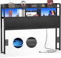 Queen Size Headboard with USB Ports and LED Light