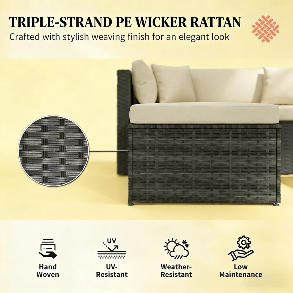Outdoor Garden Conversation Furniture Set,3 Piece Garden Furniture Set