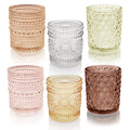 12-Piece Multicolor Glass Tealight Holders for Special Occasions